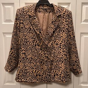 Nasty Gal Leopard blazer. Size 14.
